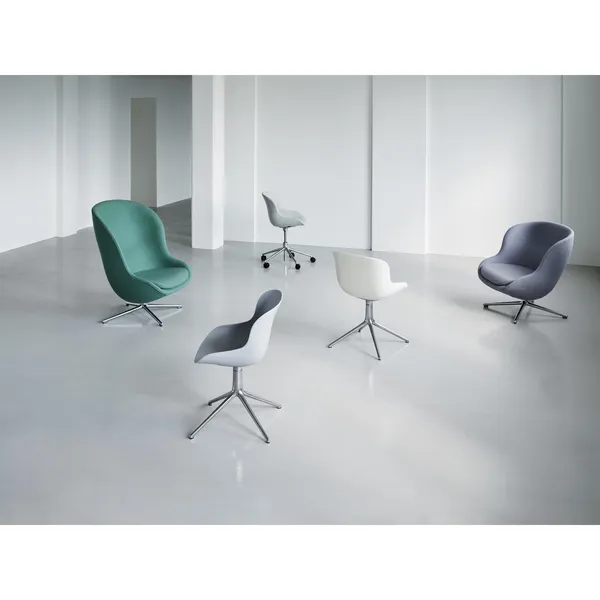 Hyg Svingstol Aluminium/ Hvit