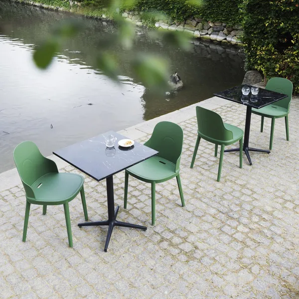 Allez Café Table 4L 70 x 70 cm Black Marble