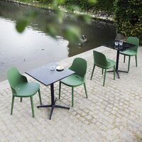Allez Café Bord 4L 70 x 70 cm Sort Marmor