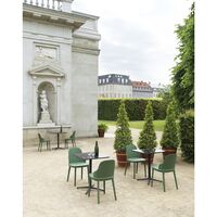 Allez Café Bord 4L 70 x 70 cm Sort Marmor