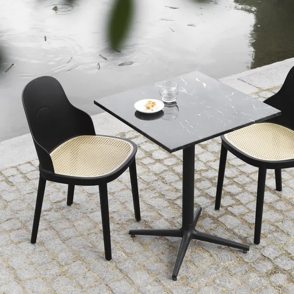 Allez Café Table 4L 70 x 70 cm Black Marble