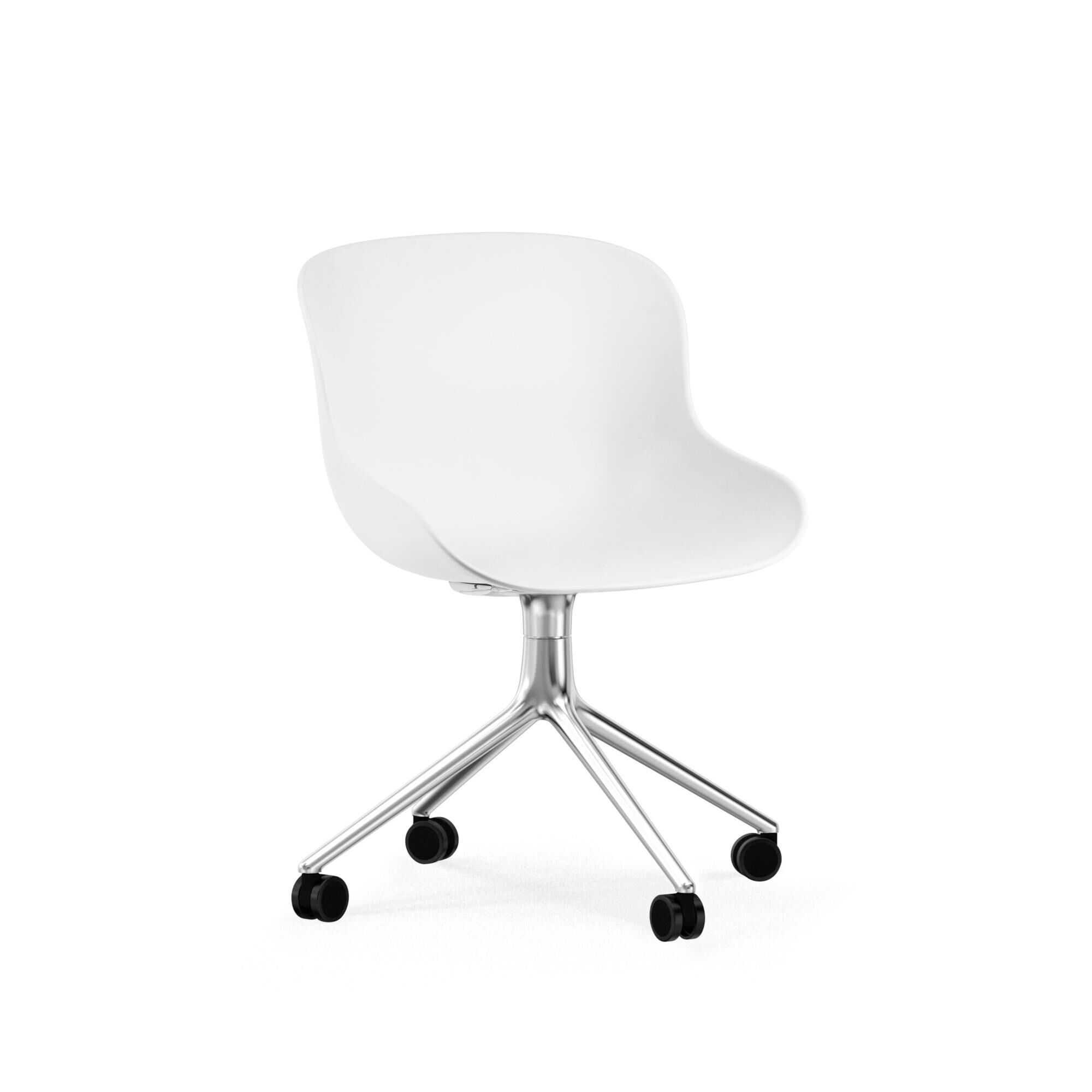 Hyg Svingstol med Hjul Aluminium/ Hvit