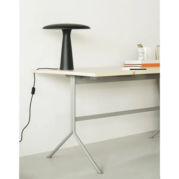 Kip Skrivebord Sort/Mørk Brun
