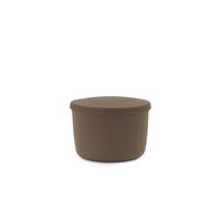 Hide Storage Pouf Small Brown