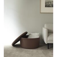Hide Storage Pouf Large Brown