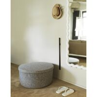 Hide Storage Pouf Large Gray