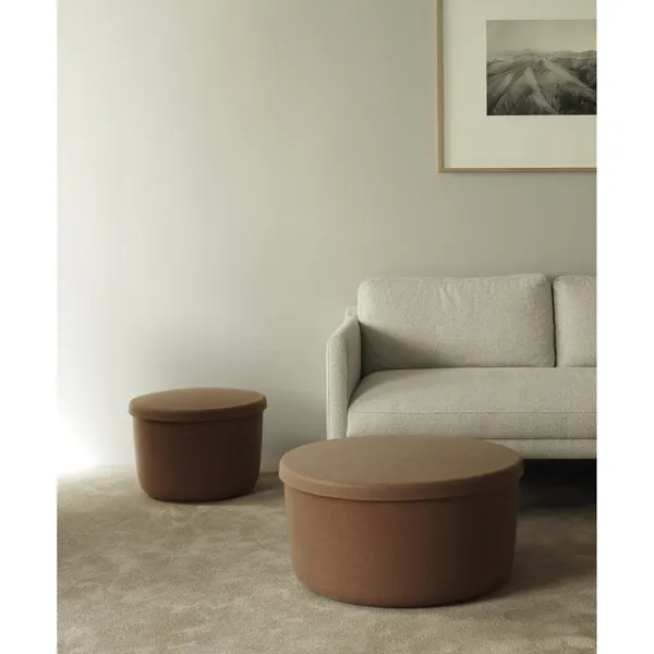 Hide Storage Pouf Large Gray