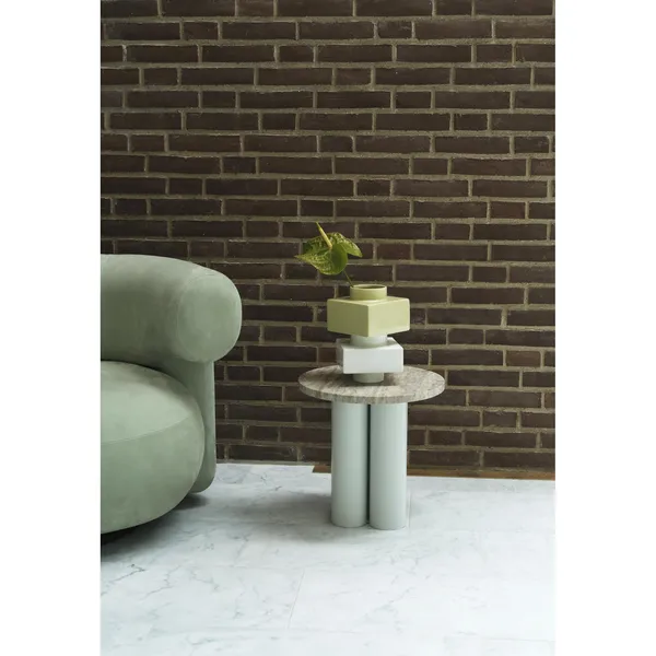 Your Side Table Gray/ White Carrara