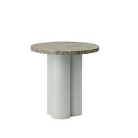 Dit Table d'Appoint Vert Clair/Travertin Argent
