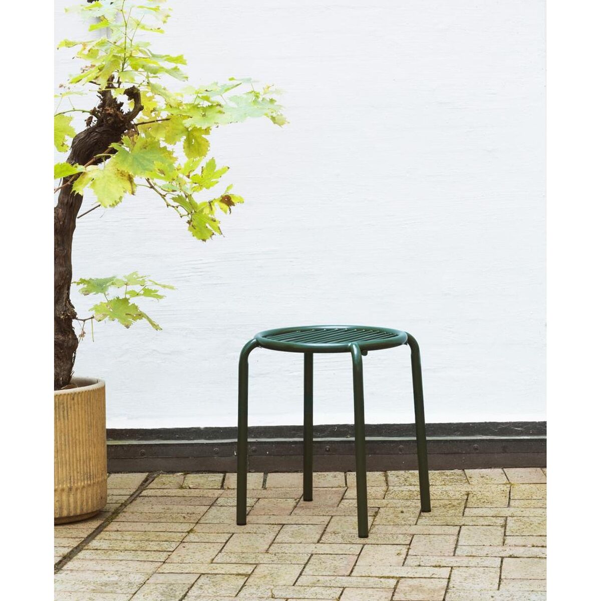 Vig Outdoor-Hocker Dunkelgrün