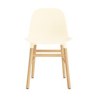 Form Silla de Comedor Crema/Roble