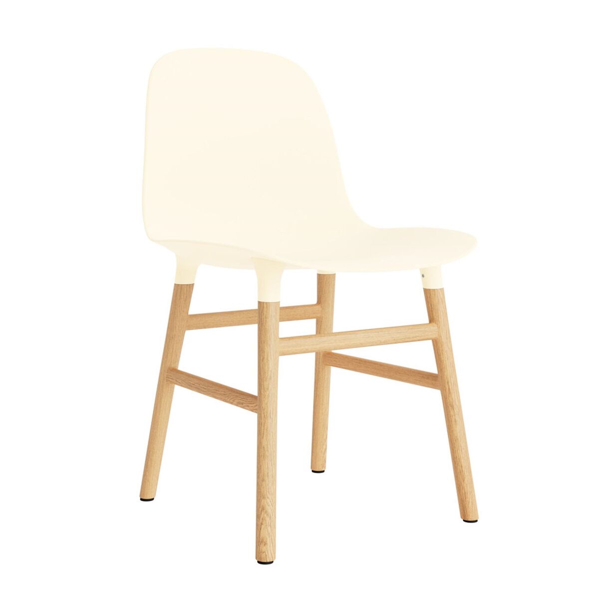 Form Silla de Comedor Crema/Roble