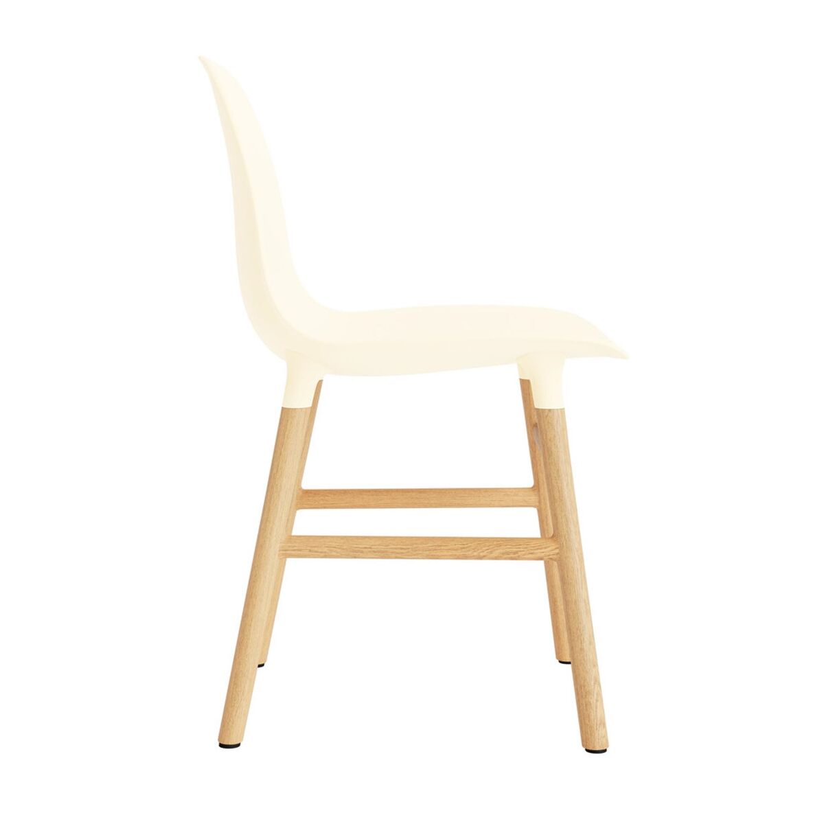 Form Silla de Comedor Crema/Roble