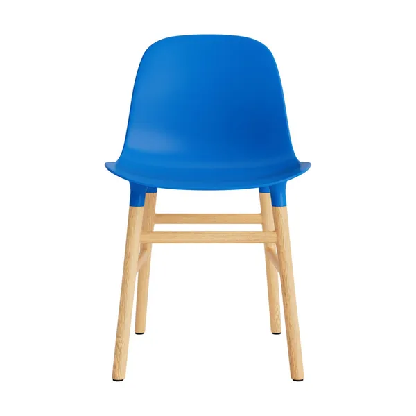Silla de Comedor Form Azul/ Roble