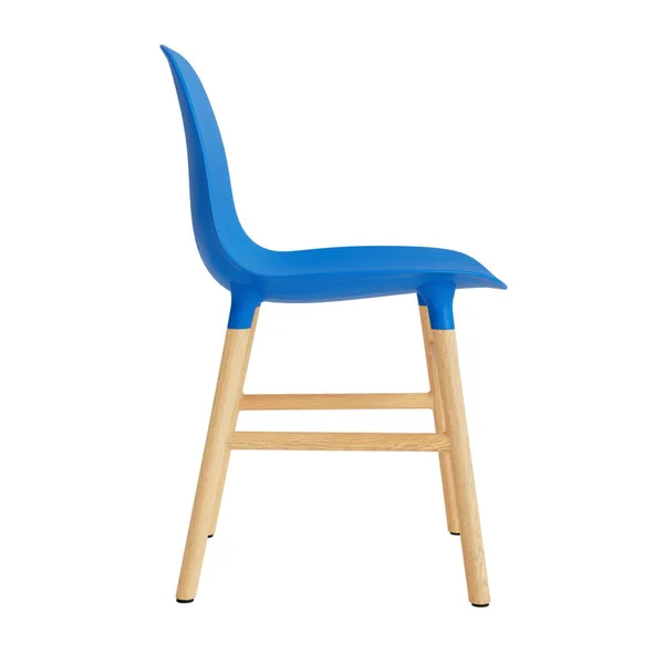 Silla de Comedor Form Azul/ Roble
