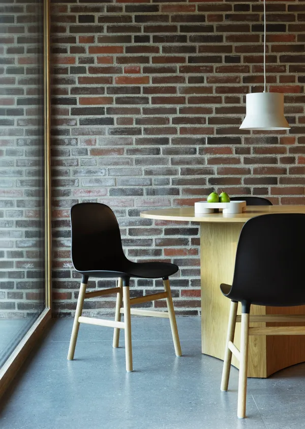 Silla de Comedor Form Azul/ Roble