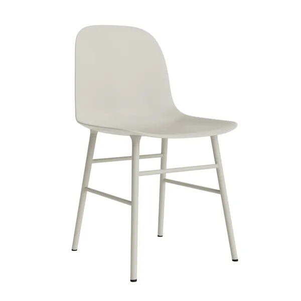 Form Dining Chair Light Gray/Steel
