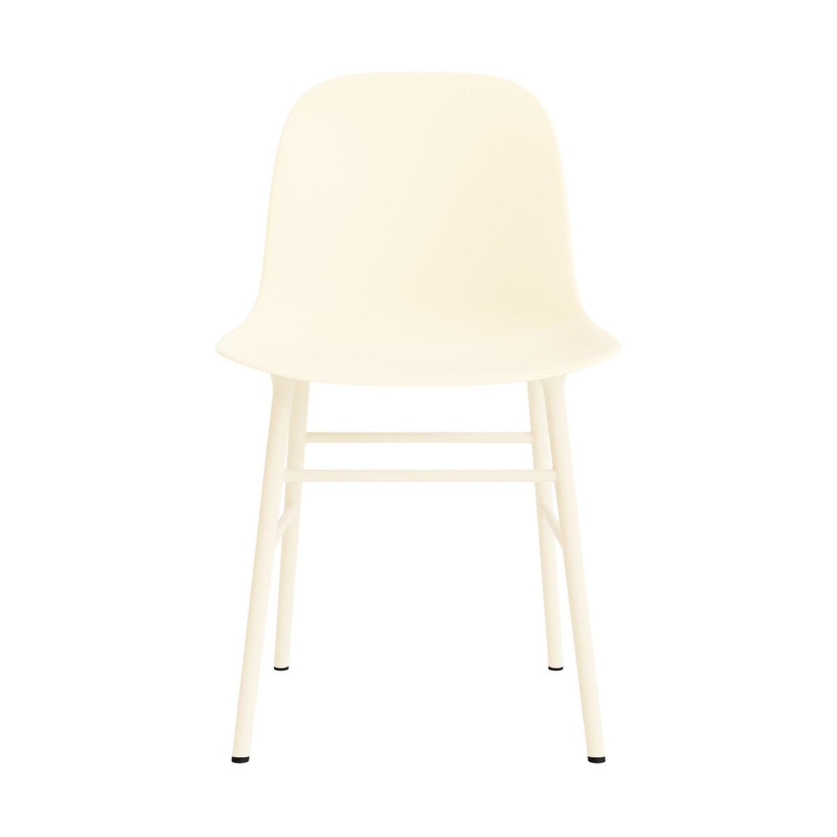 Form Esstischstuhl Creme/Stahl