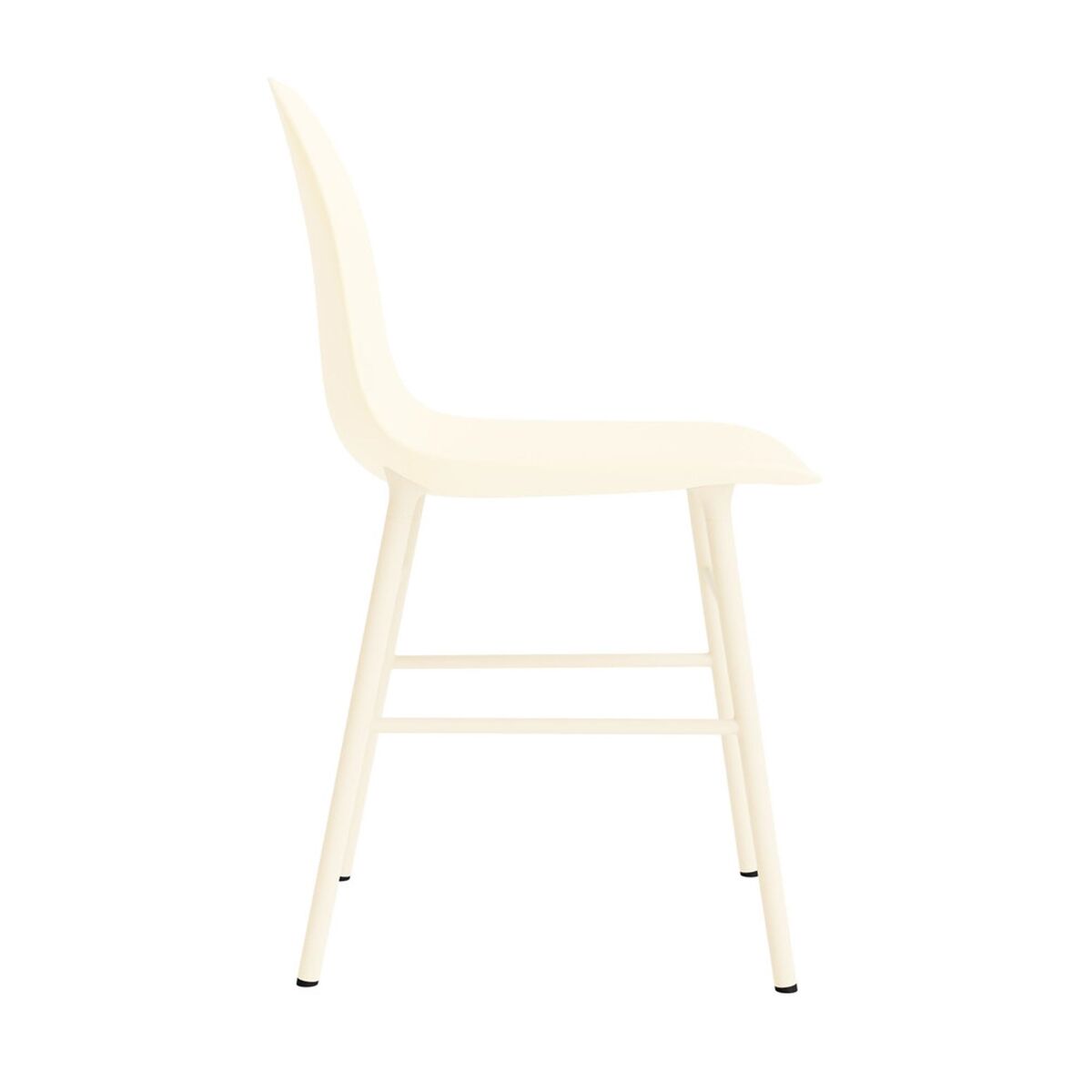 Form Esstischstuhl Creme/Stahl
