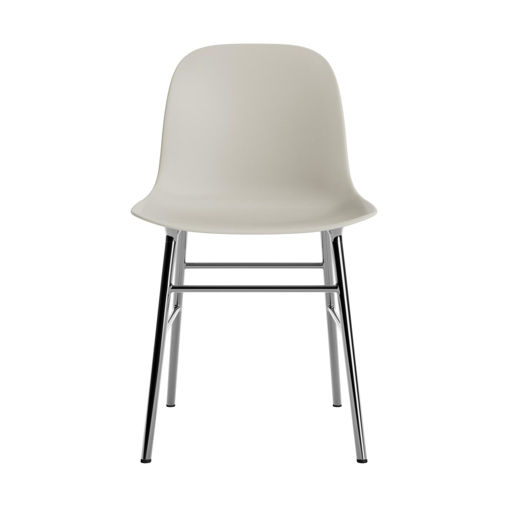 Form Spisestuestol Lysegrå/ Krom