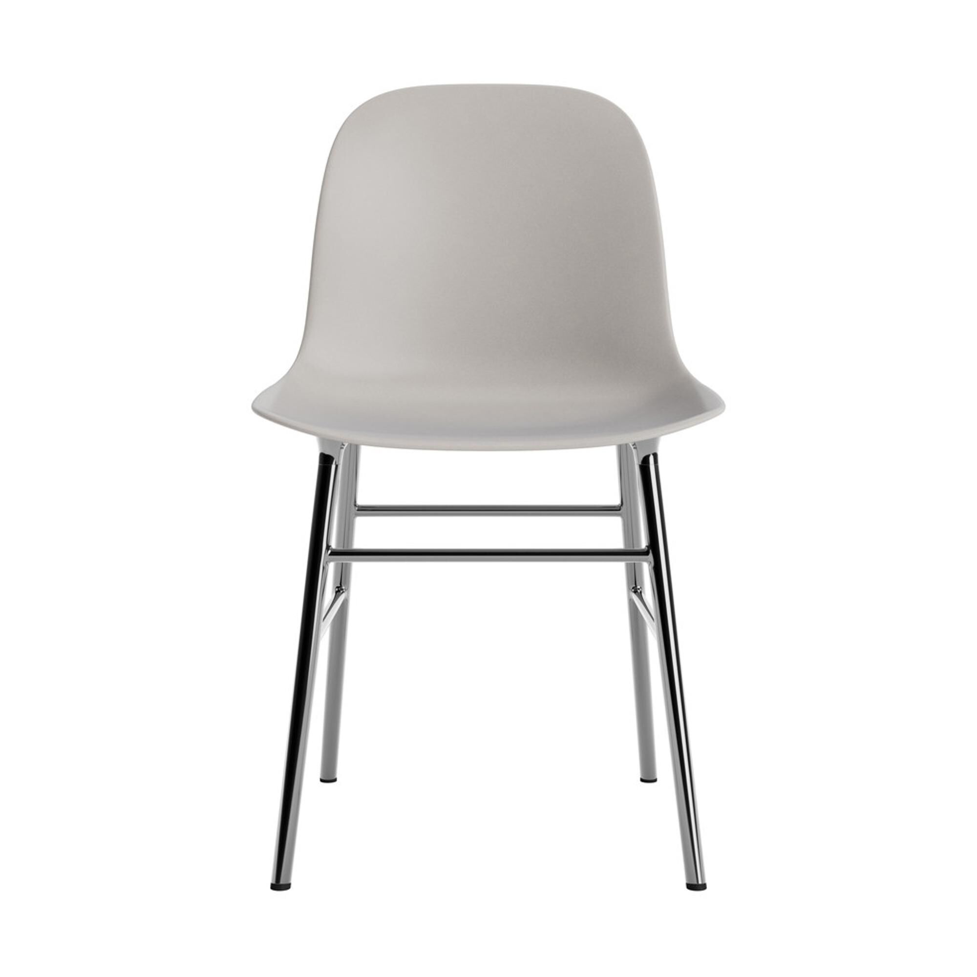 Form Spisestuestol Varm Grå/ Krom