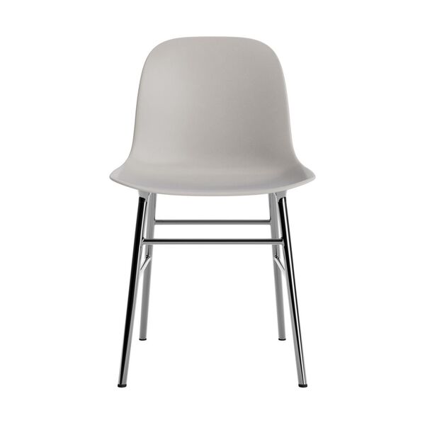 Silla de Comedor Form Gris Cálido/ Cromo