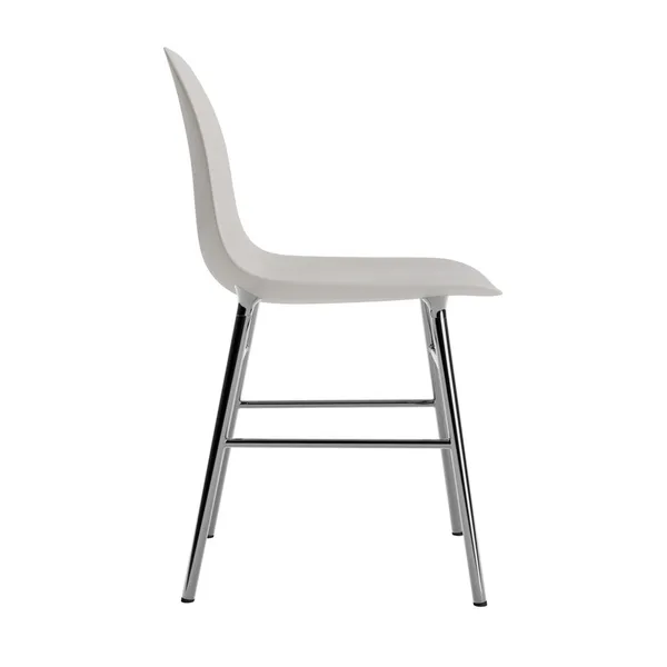 Form Dining Chair Warm Gray/ Chrome