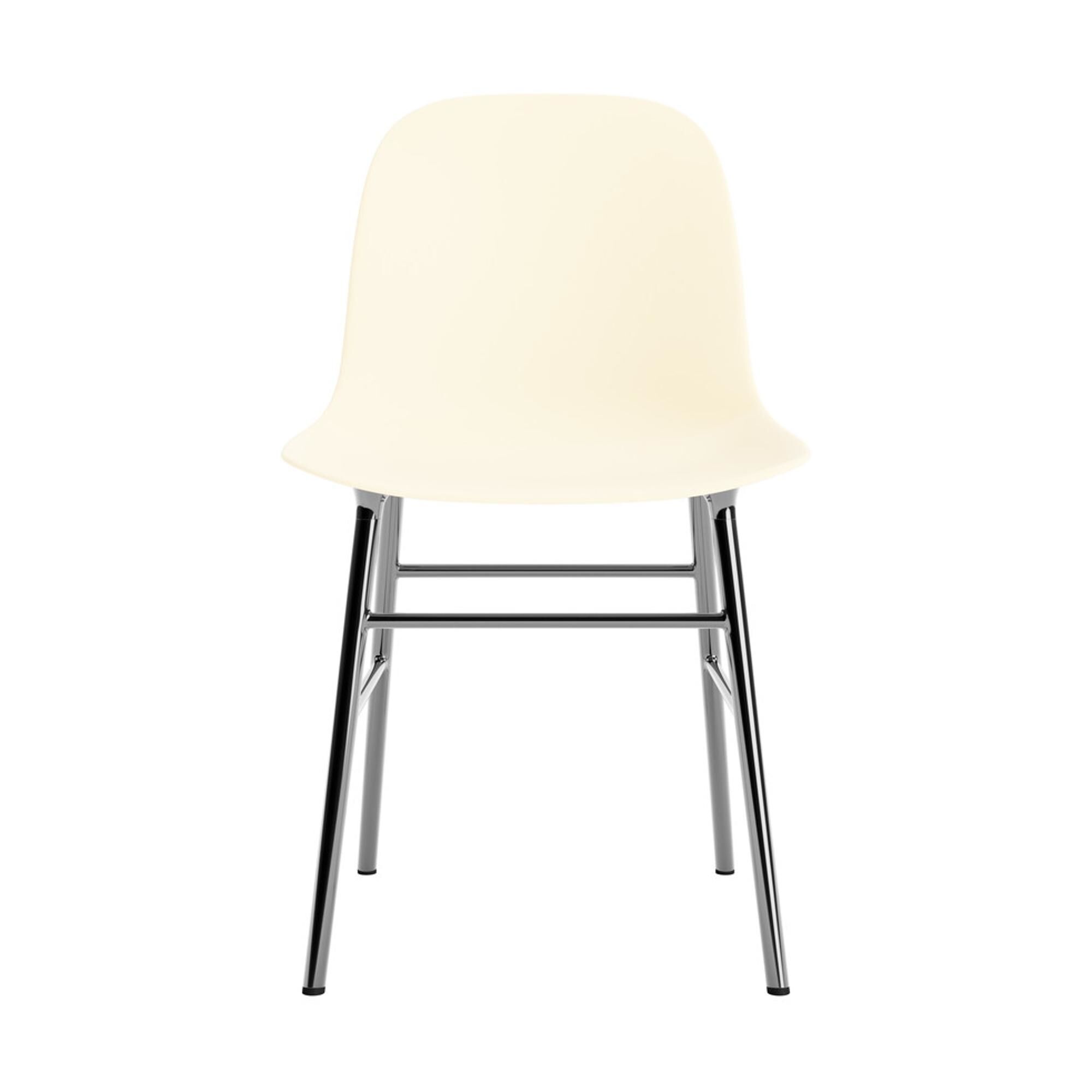 Form Spisestuestol Kremfarget/ Krom
