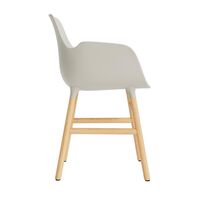 Form Dining Chair With Armrests Light Gray/Oak