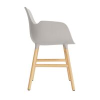 Form Dining Chair With Armrests Warm Gray/ Oak