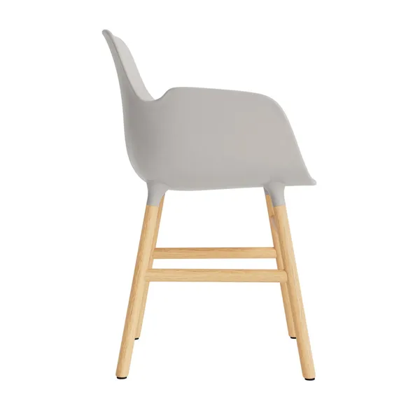 Form Dining Chair With Armrests Warm Gray/ Oak