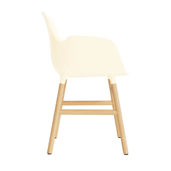 Form Dining Chair With Armrests Crème/Oak