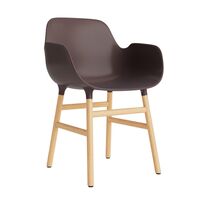 Form Dining Chair With Armrests Brown/ Oak