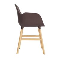 Form Dining Chair With Armrests Brown/ Oak