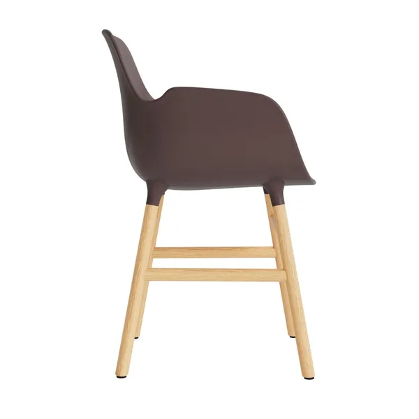 Form Dining Chair With Armrests Brown/ Oak
