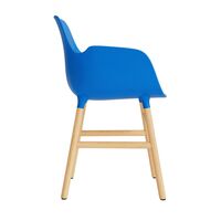 Form Eetkamerstoel met Armleuningen Blauw/Eiken