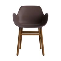 Sedia da Pranzo Form con Braccioli Marrone/ Noce