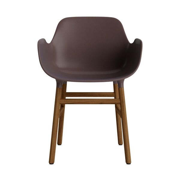 Form Dining Chair With Armrests Brown/ Walnut