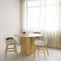 Form Dining Chair With Armrests Light Gray/ Chrome