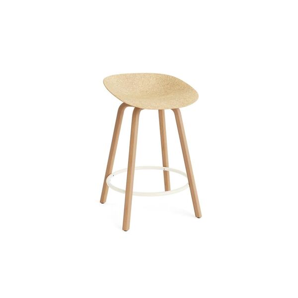 Matt Bar Stool 65 cm Beech/ Cream/Hemp