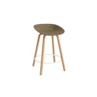 Matt Bar Stool 65 cm Beech/ Cream/Seaweed