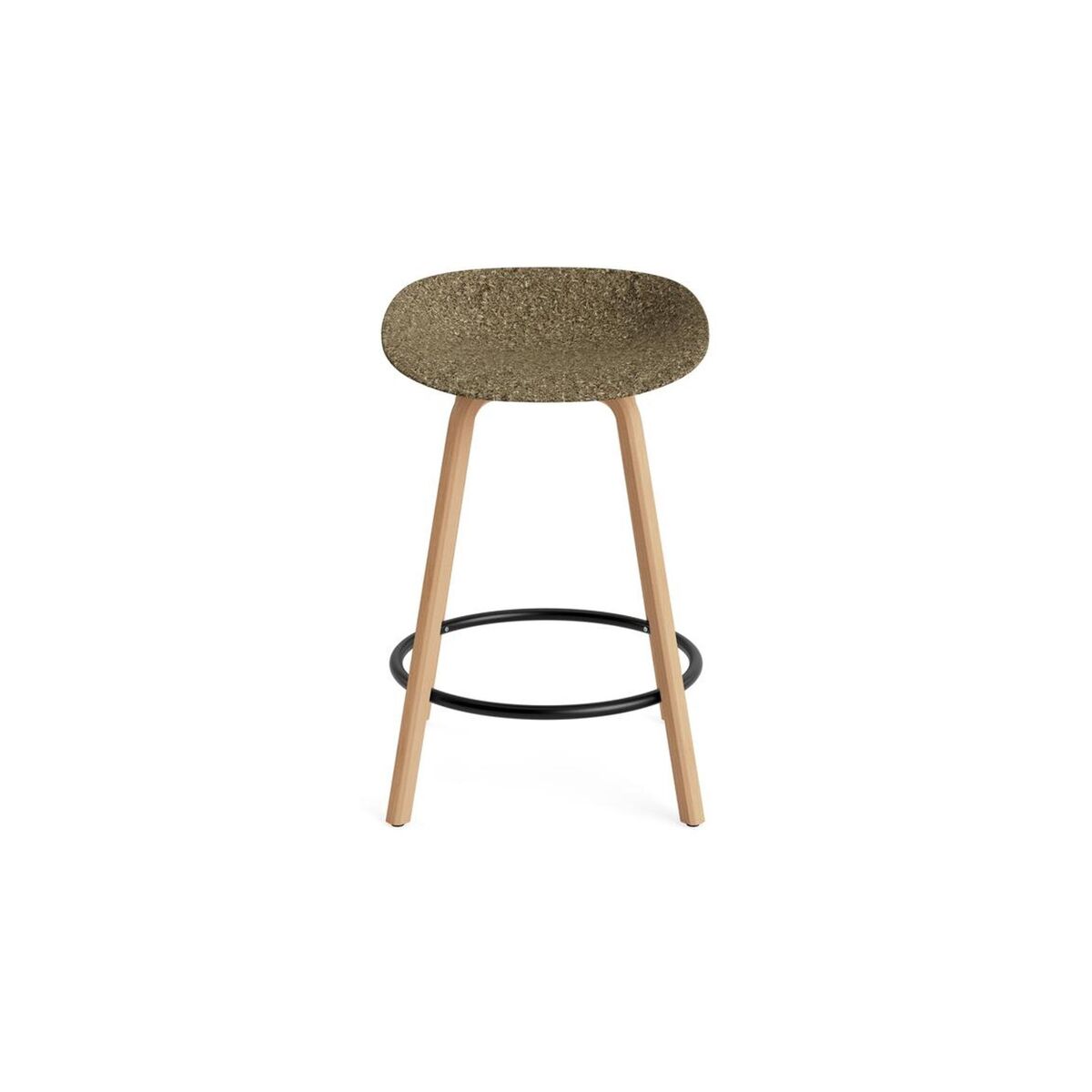 Matt Bar Stool 65 cm Beech/ Black/Seaweed