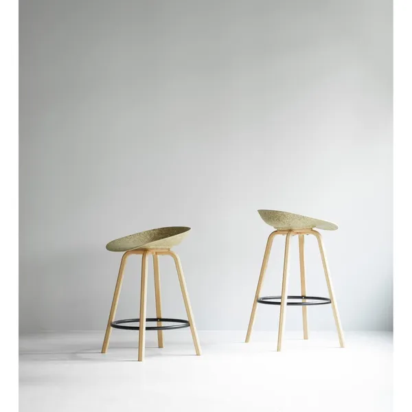 Matt Bar Stool 65 cm Beech/ Black/Seaweed