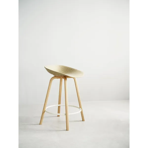 Matt Bar Stool 65 cm Beech/ Black/Seaweed