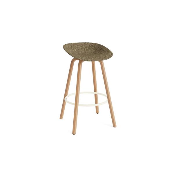 Matt Bar Stool 75 cm Beech/ Cream/Seaweed
