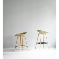 Matt Bar Stool 75 cm Beech/ Cream/Seaweed
