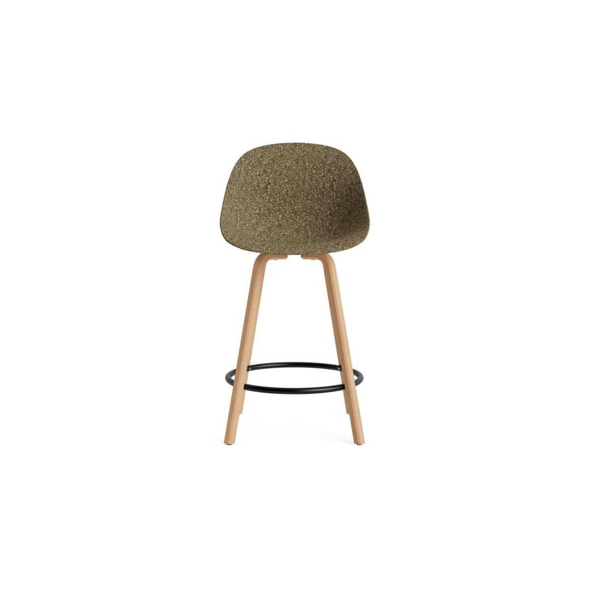 Matt Barkrakk Med Rygg 65 cm Bøk/ Sort/Tang
