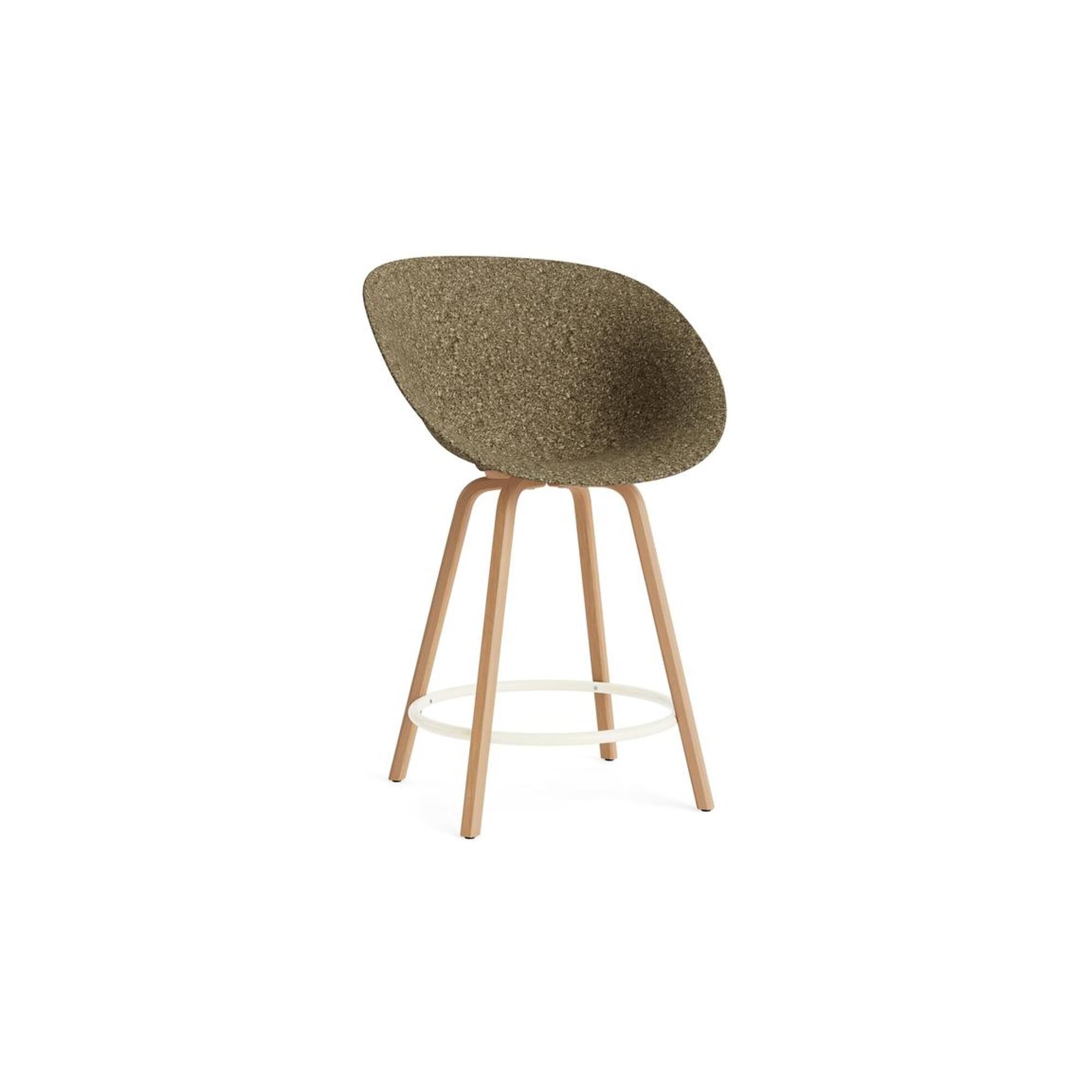 Matt Barkrakk med Armlener 65 cm Bøk/ Krem/Tang