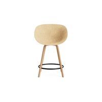Matt Bar Stool With Armrests 65 cm Beech/ Black/Hemp
