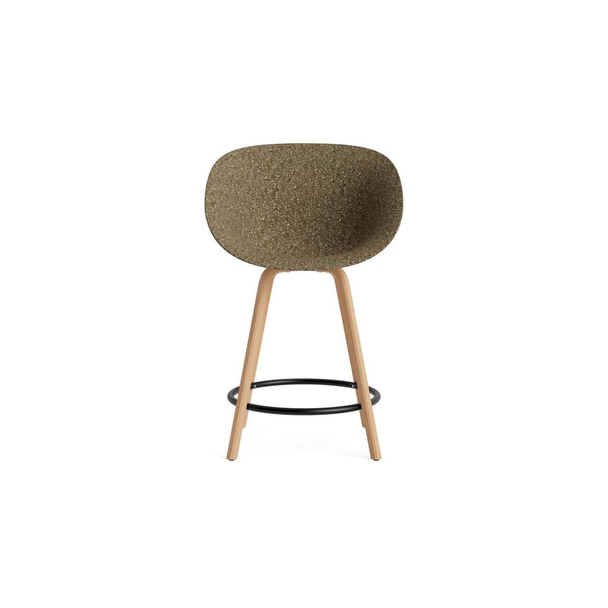 Mat Barstol Med Armlæn 65 cm Bøg/Sort/Seaweed